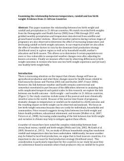 Examining the relationship between temperature, rainfall and low