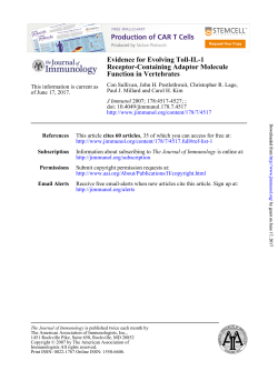 Function in Vertebrates Receptor-Containing Adaptor Molecule
