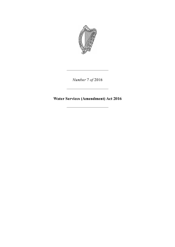 Number 7 of 2016 Water Services (Amendment