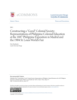 Constructing a "Good" Colonial Society