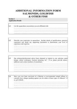 additional information salmonids and other fish