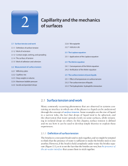 2 Capillarity and the mechanics of surfaces