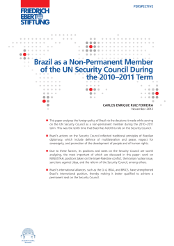 Brazil as a non-permanent member of the UN Security Council