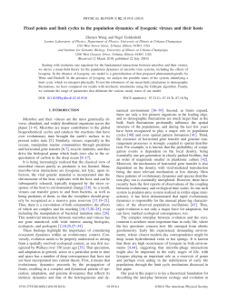 Fixed points and limit cycles in the population dynamics of lysogenic