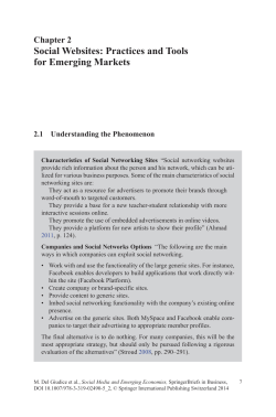 Social Websites: Practices and Tools for Emerging Markets