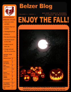 november sneak peak - Belzer Middle School