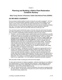 Planning and Building a Native Plant Restoration Container Nursery
