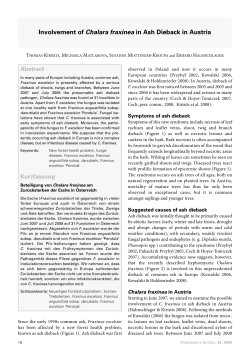Involvement of Chalara fraxinea in Ash Dieback in Austria