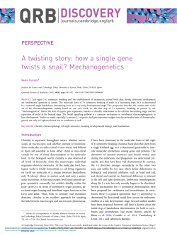 A twisting story: how a single gene twists a snail? Mechanogenetics