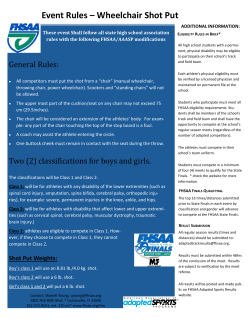 Event Rules &ndash; Wheelchair Shot Put