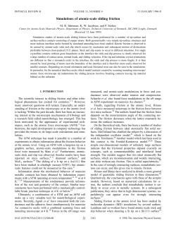Simulations of atomic-scale sliding friction