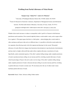 Profiting from Partial Allowance of Ticket Resale