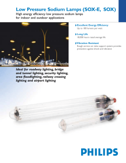 Low Pressure Sodium Lamps (SOX-E, SOX)