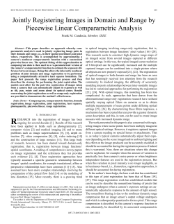 Jointly registering images in domain and range