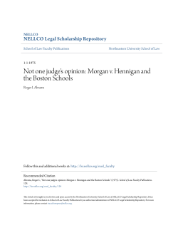 Morgan v. Hennigan and the Boston Schools
