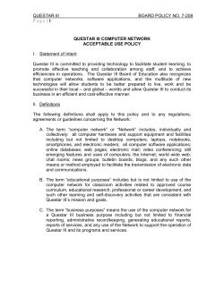 Computer Network Acceptable Use Policy