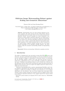 Oblivious Image Watermarking Robust against Scaling