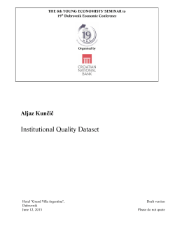Institutional Quality Dataset