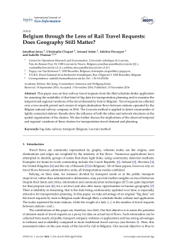Belgium through the Lens of Rail Travel Requests: Does Geography