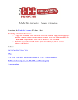 Scholarship Application - General Information