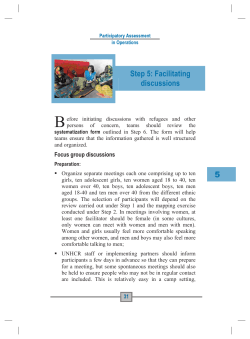 Step 5: Facilitating discussions 3 4 5