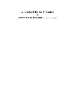 A Handbook for the Evaluation of