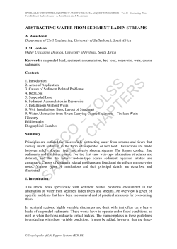 Abstracting Water from Sediment-Laden Streams
