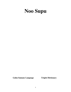 Noo supu: a triglot dictionary