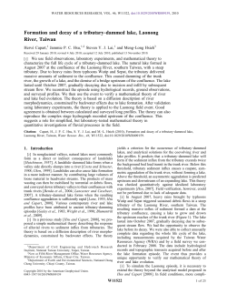 Formation and decay of a tributary