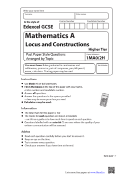 Locus and Constructions