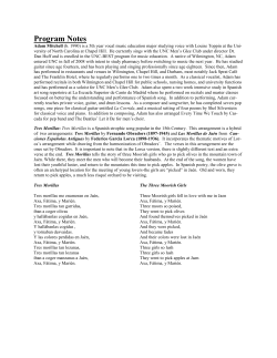 Program Notes - the UNC Department of Music!