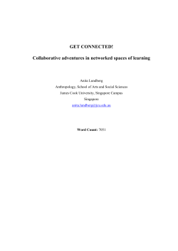GET CONNECTED! Collaborative adventures in networked spaces