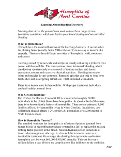 Learning About Bleeding Disorders Bleeding disorder is the general