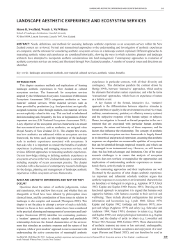 2.6 Landscape aesthetic experience and ecosystem services