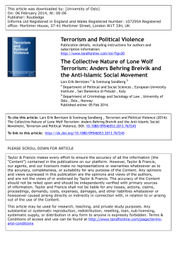 The Collective Nature of Lone Wolf Terrorism