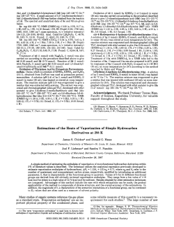 Estimations of the Heats of Vaporization of Simple