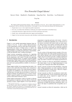 Five Powerful Chapel Idioms