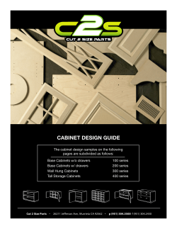100 SERIES - Base Cabinets W/o Drawers