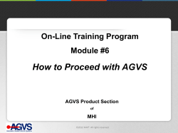 How to Proceed with AGVS