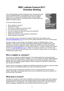 2017 Latitude Volunteering FAQs 8 March 2017