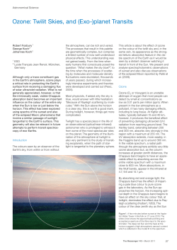Ozone: Twilit Skies, and (Exo