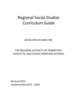 Regional Social Studies Curriculum Guide