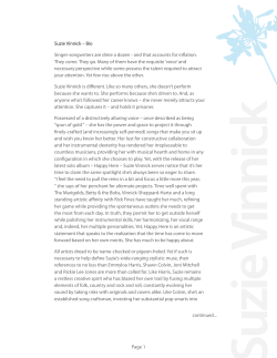 Suzie Vinnick – Bio Singer-songwriters are dime a dozen