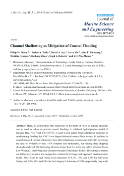 Channel Shallowing as Mitigation of Coastal Flooding