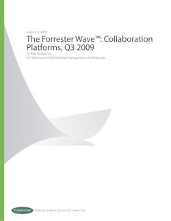 The Forrester Wave&trade;: Collaboration Platforms