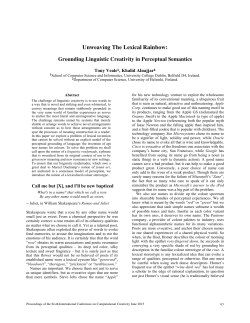 Unweaving The Lexical Rainbow - Association for Computational