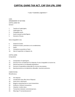 Capital Gains Tax Act - Federal Inland Revenue Service