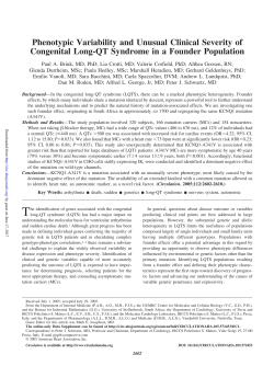 Phenotypic Variability and Unusual Clinical Severity of