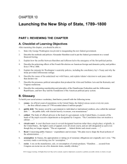 Launching the New Ship of State, 1789&ndash;1800