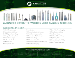 MAGNETEK DRIVES THE WORLD`S MOST FAMOUS BUILDINGS